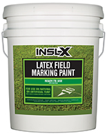 The Paint Bucket Insl-X Latex Field Marking Paint is specifically designed for use on natural or artificial turf, concrete and asphalt, as a semi-permanent coating for line marking or artistic graphics.

Fast Drying
Water-Based Formula
Will Not Kill Grass